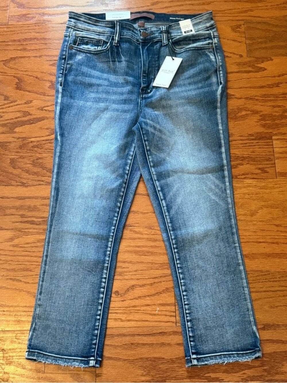 Judy Blue Mid Rise Skinny Capri Denim Jeans Size 11 Stretchy Comfort NWT